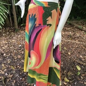 Vintage silk 90s skirt